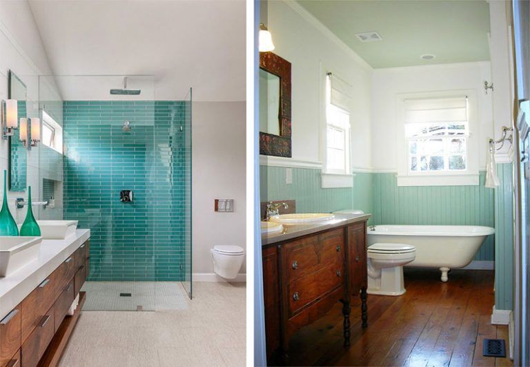 4 esquemas de color para el cuarto de baño inmunes al paso del tiempo