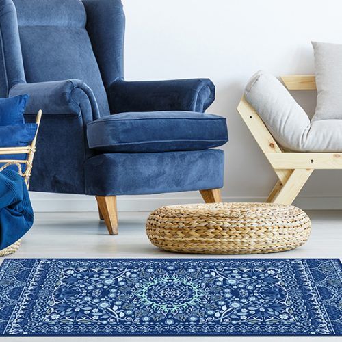 Alfombras Vintage - Cenefa Azul 250x48cm