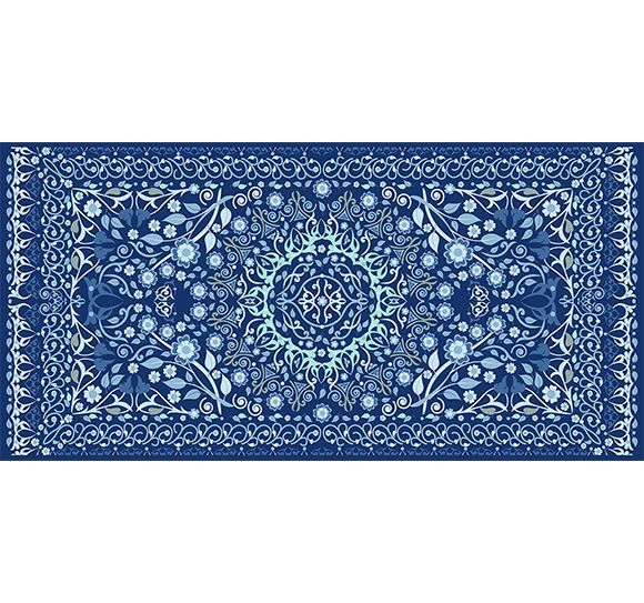 Alfombra Vinilica Cenefa Azul 97x48cm
