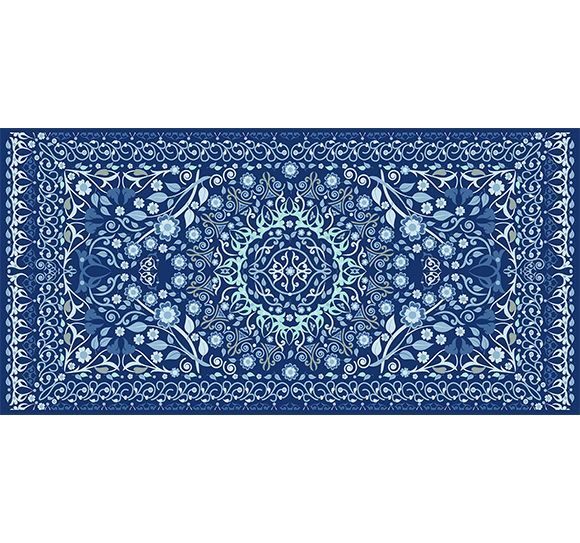 Alfombra Vinilica Cenefa Azul 97x48cm