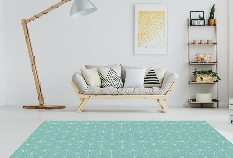 Alfombra Salon - Geométrico Verde 295x195cm