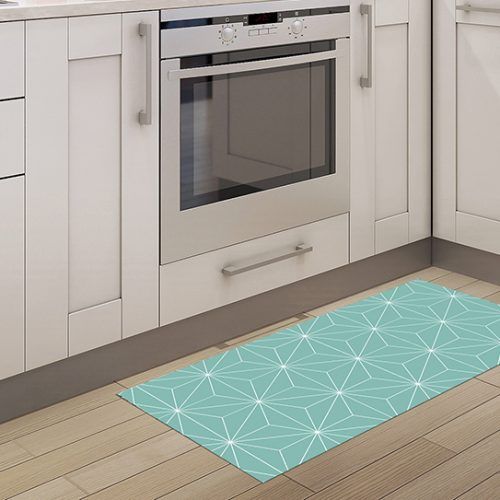 Alfombras de Cocina - Geométrico Verde 97x48cm