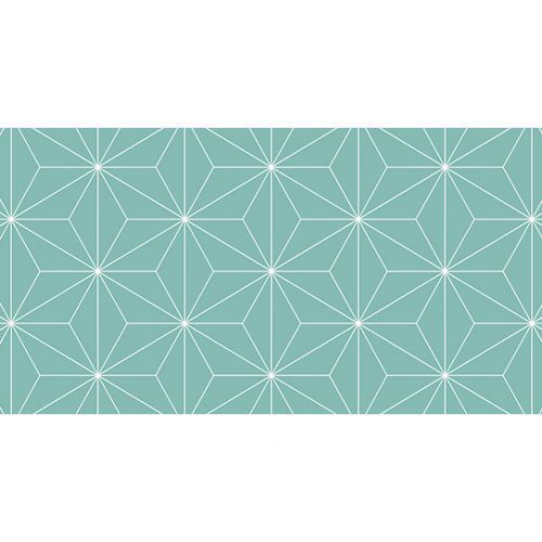 Alfombra Vinilica Geométrico Verde 97x48cm