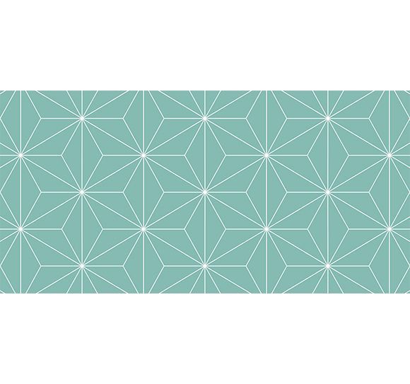 Alfombra Vinilica Geométrico Verde 97x48cm
