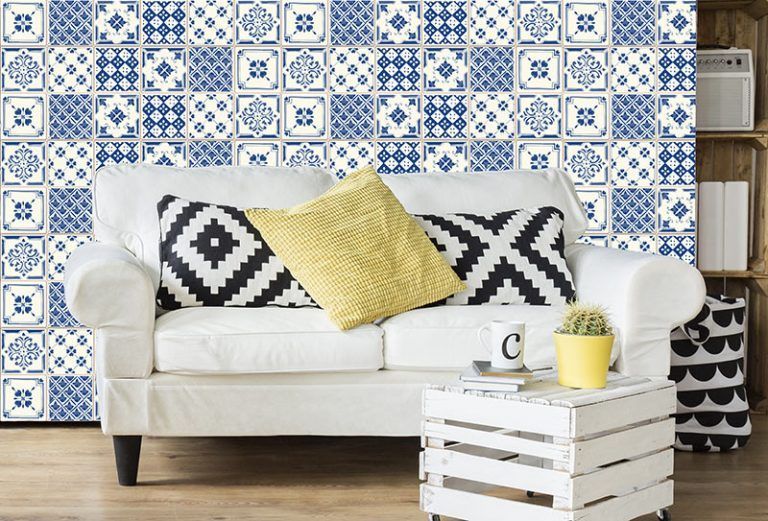 24 Vinilos Adhesivos Azul Sevilla - Vinilos Decorativos Pared