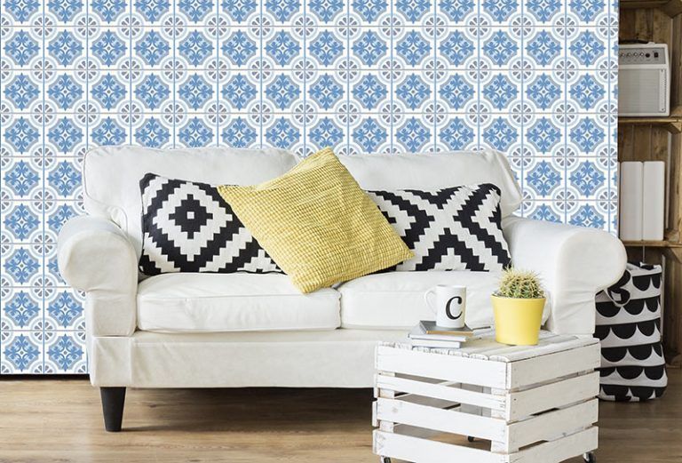 24 Vinilos Adhesivos Azul Marbella - Vinilos Decorativos Pared