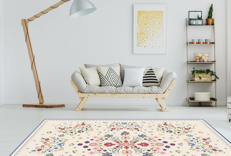 Alfombra Hidraulica - Floral Beige 295x195 cm