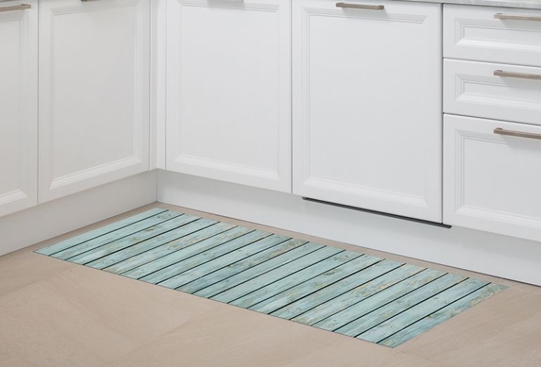 Alfombras Vinilo - Madera Turquoise 150x65cm