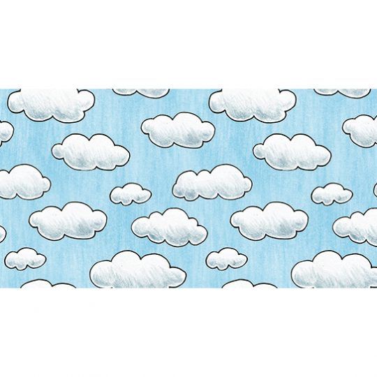 Alfombra Vinílica Infantil 97x48 - Nubes
