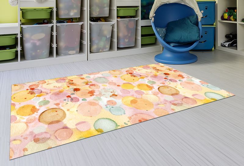 Alfombra Vinílica Infantil Diseño Acuarela - Envío Gratis