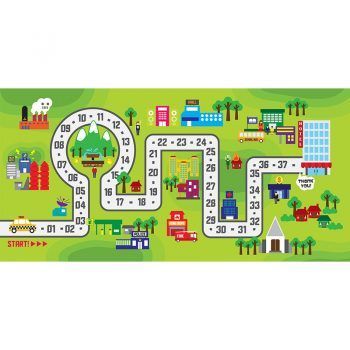 Alfombra Infantil Ruta de Taxi - 97x48