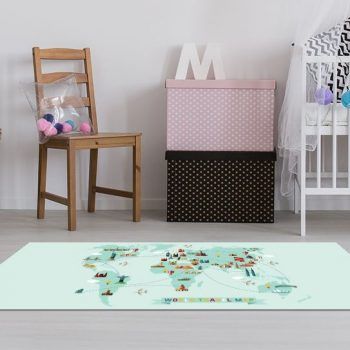 Alfombras de Vinilo - Mapa del Mundo 150x65