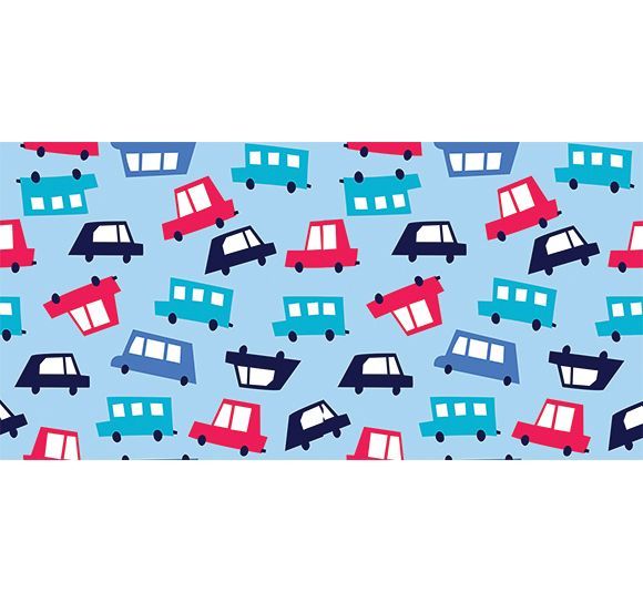 Alfombra Vinílica Infantil 97x48 - Vroom Vroom