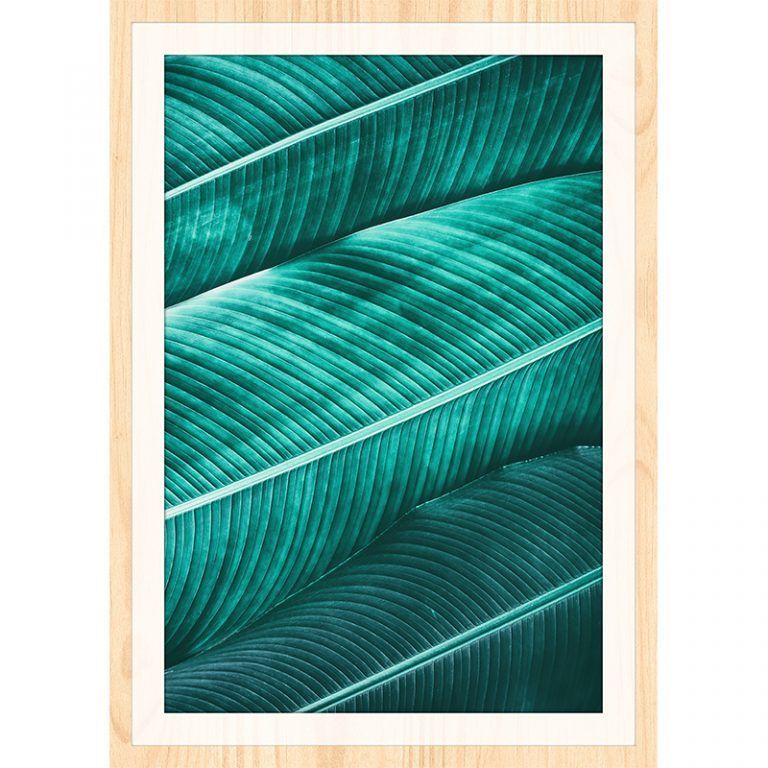 Cuadro de Madera Impresa - Jungle Leaves