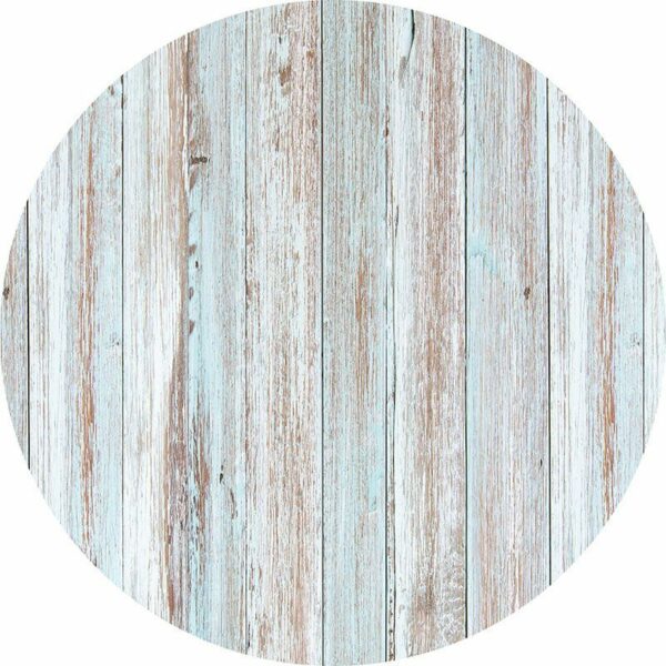 Alfombra Vinílica Redonda Madera Gris - 60x60 cm