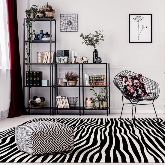 ALfombra Vinílica Black & White vertical salón
