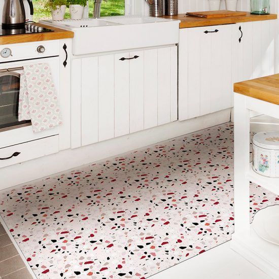 ALfombra Vinílica Mosaic Pink cocina