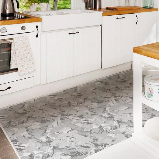 ALfombra Vinílica Grey Pattern cocina