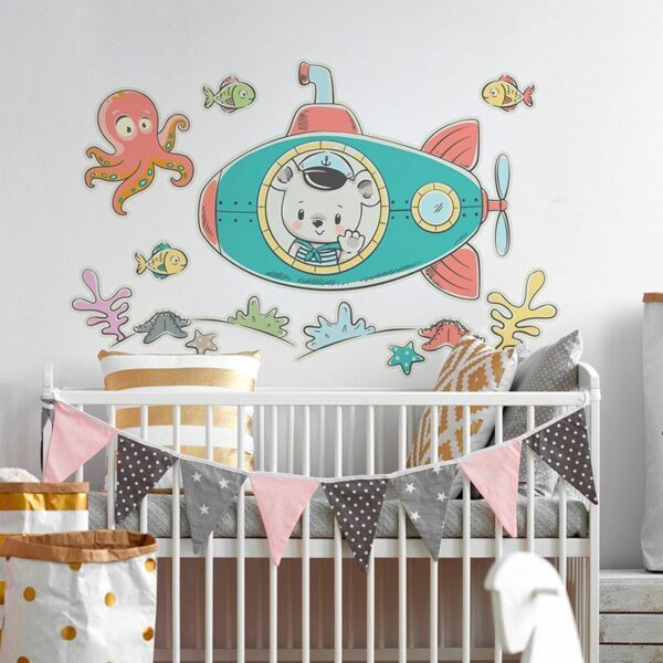 Vinilo infantil bajo del mar