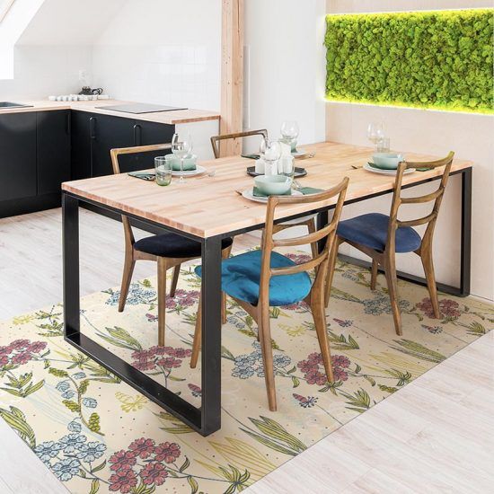 Cocina alfombra vinílica floral Spring