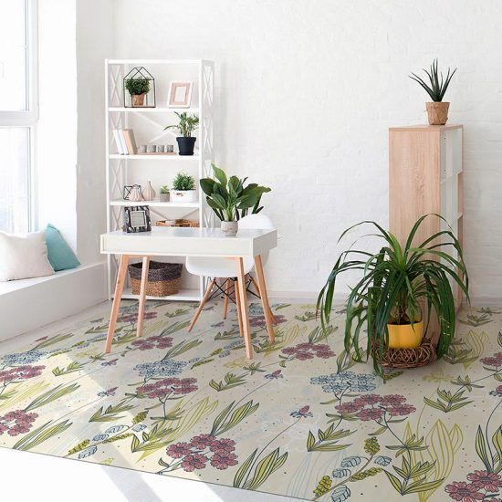 Habitación alfombra vinílica floral Spring