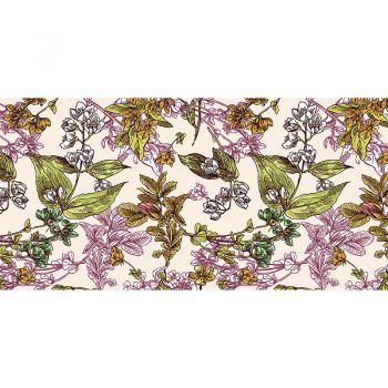 alfombra vinílica floral cecil 97 x 48 cm