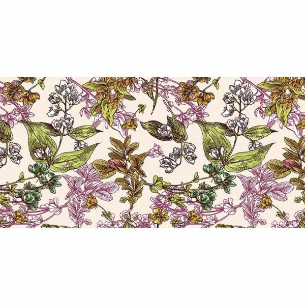 alfombra vinílica floral cecil 97 x 48 cm