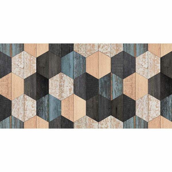 Alfombra Vinílica Wood Hexagons