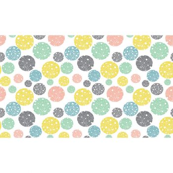 Cabecero de cama de vinilo Infantil Orbes de Color135x80