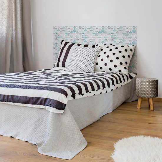 Dormitorio cabecero de cama Triángulos 135 x 80 cm