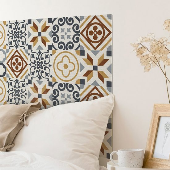 Detalle cabecero de cama de vinilo Ponta