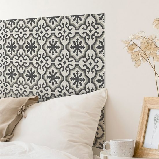 Detalle cabecero de cama de vinilo Rabat
