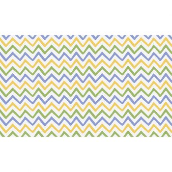 Cabecero de cama de vinilo Infantil Zig Zag Colores 135x80