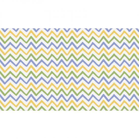 Cabecero de cama de vinilo Infantil Zig Zag Colores 135x80