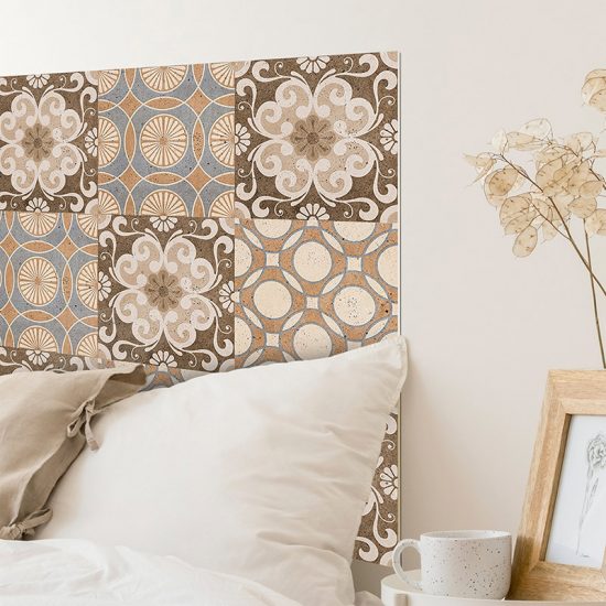 Detalle cabecero de cama de vinilo Dawn