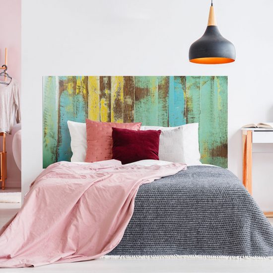 Cabecero de cama de vinilo Alyn cama de matrimonio