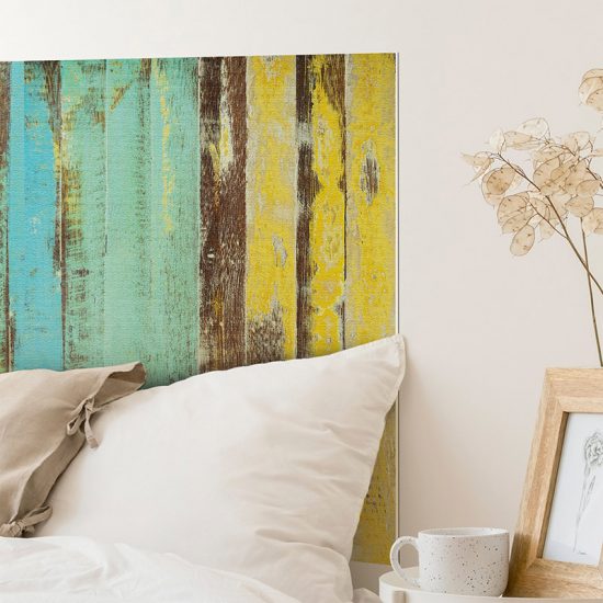 Detalle cabecero de cama de vinilo Alyn