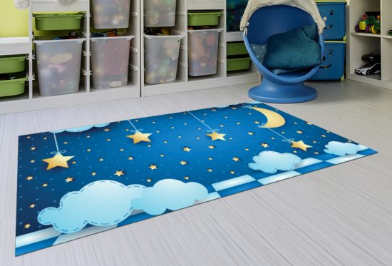 alfombra vinílica infantil Aeroespacial Outlet detalle playroom