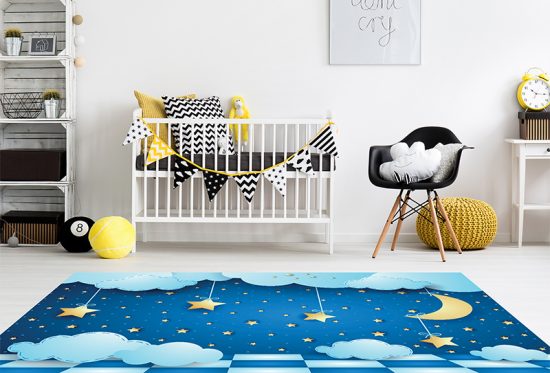 alfombra vinílica infantil Aeroespacial Outlet detalle habitación