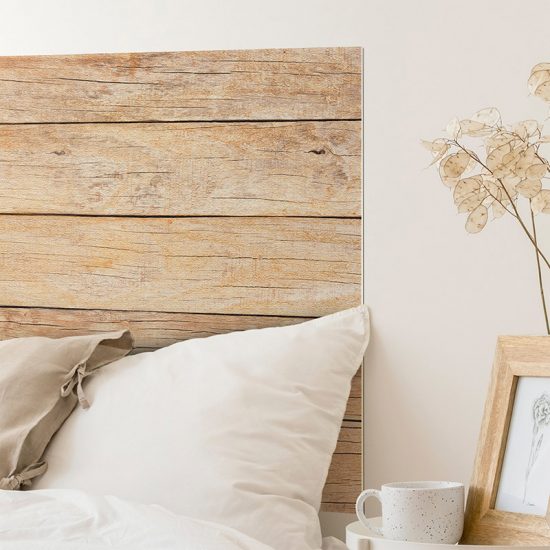 Detalle cabecero de cama de vinilo Oka