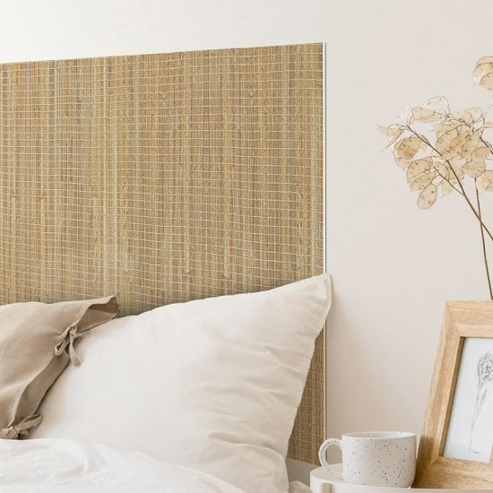 Detalle cabecero de cama de vinilo Bambú Cuadrado