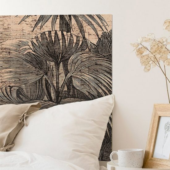 Detalle cabecero de cama de vinilo Sceney