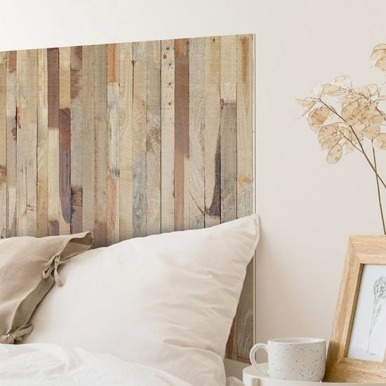 Detalle cabecero de cama de vinilo Brown