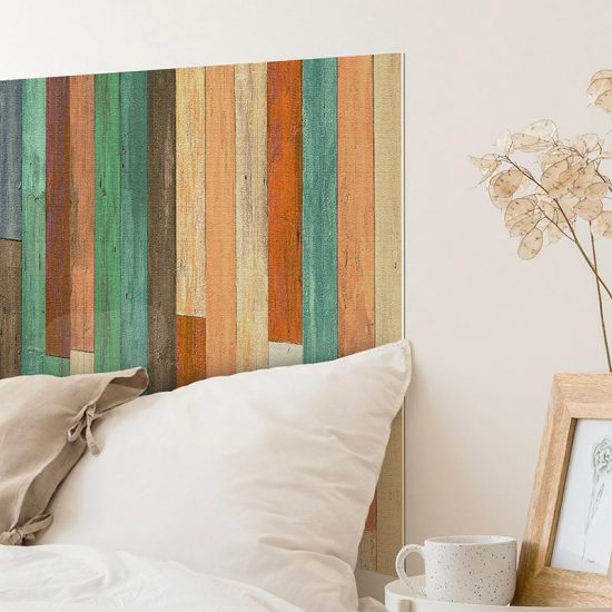 Detalle cabecero de cama de vinilo Summer Wood