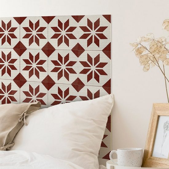 Detalle cabecero de cama de vinilo Videl