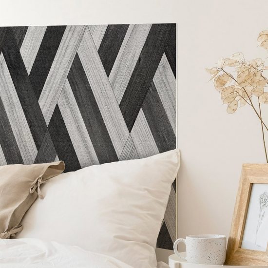 Detalle cabecero de cama de vinilo Morey