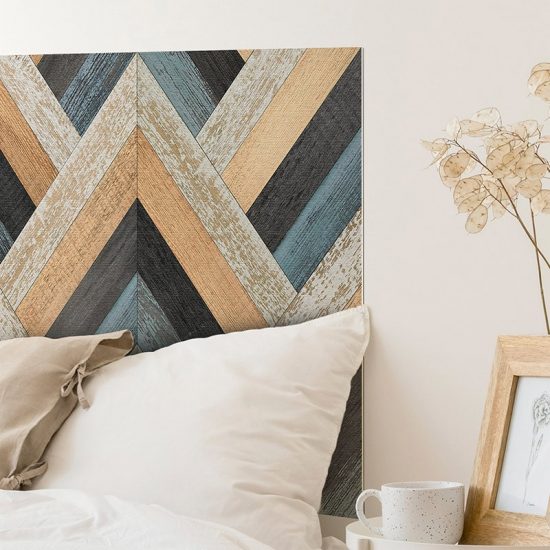 Detalle cabecero de cama de vinilo Espiga Rústica