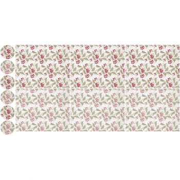 pack manteles y posavasos Navidad Floral