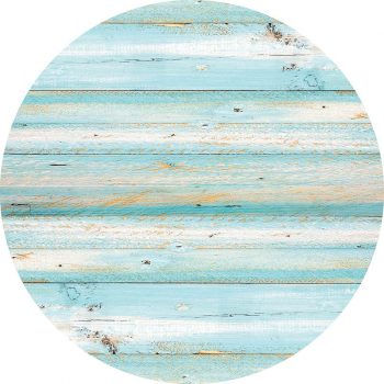 alfombra vinílica redonda Turquesa vibrante 60x60
