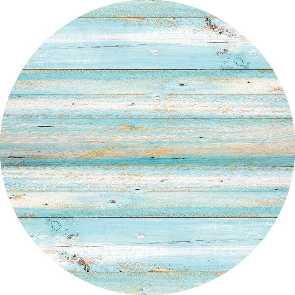 alfombra vinílica redonda Turquesa vibrante 60x60